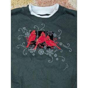 Winter Holiday Cardinal Ugly Christmas Sweater Womens XL